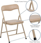 Flash Furniture Mindy Kids 5-Piece Folding Square Table and Chairs Set - Image 4