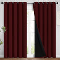 Yakamok Burgundy Red Blackout Curtains 96 Inches Long by Yakamok