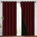 Yakamok Burgundy Red Blackout Curtains 96 Inches Long by Yakamok