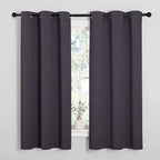 NICETOWN Greyish Purple Blackout Curtains 63 inches Length by NICETOWN