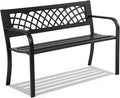 Garden Bench, Outdoor Benches, Iron Steel Frame Patio Bench by FDW