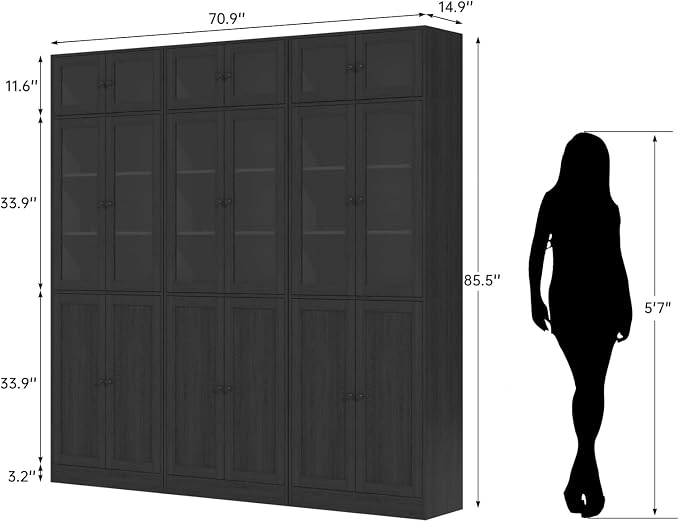 TUSY 85.5" Modern Tall Bookcase - Image 2