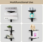 Floating Book Shelves for Wall, 6 Tier Invisible Floating Bookshelf, Vertical - Image 6