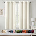 MIULEE Blackout Curtains for Bedroom 2 Panels 40 x 45 Inch Long Cream | Thermal by MIULEE