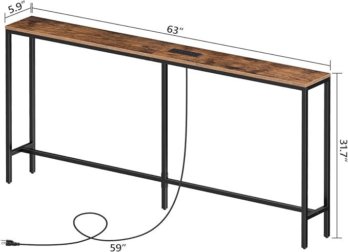 MAHANCRIS 63'' Skinny Console Table - Image 3