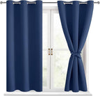 Blackout Curtains for Bedroom, 2 Drape Panels, 38 x 54 Inch | Light Blocking & by Hiasan