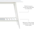 Linon Melissa White Mid Century Console Table - Image 6