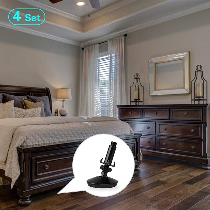 4 Set M10 Swivel Adjustable Leveling Feet, Heavy Duty Height Adjuster Furniture - Image 6