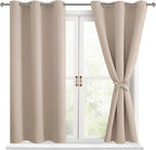 Blackout Curtains for Bedroom, 2 Drape Panels, 42 x 54 Inch | Thermal Insulated by Hiasan