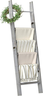 Honest Blanket Ladders for The Living Room, 6-Tier Blanket Holder, Wall-Leaning by HONESTOUTFITTERS