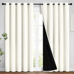 Yakamok Cream 100% Blackout Curtains 96 Inches Long by Yakamok