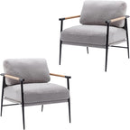 Ya-Home Mid-Century Accent Chair Set of 2, Soft Armchair Chenille Fabric Lounge by Ya-Home