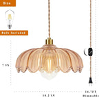 QIYIZM Plug in Pendant Light Hanging Lights - Image 5