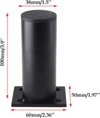 Set of 4 Furniture Legs 4 Inch, Adjustable Aluminum Alloy Cabinet Legs - Image 3