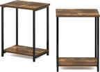 Furinno Simplistic Metal Frame End Table, Amber Pine - Image 6
