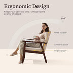 Bonzy Home Mid-Century Modern Accent Chair, Upholstered Fabric Armchair - Image 4