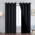 Yakamok Black 100% Blackout Curtains 84 Inches Long by Yakamok
