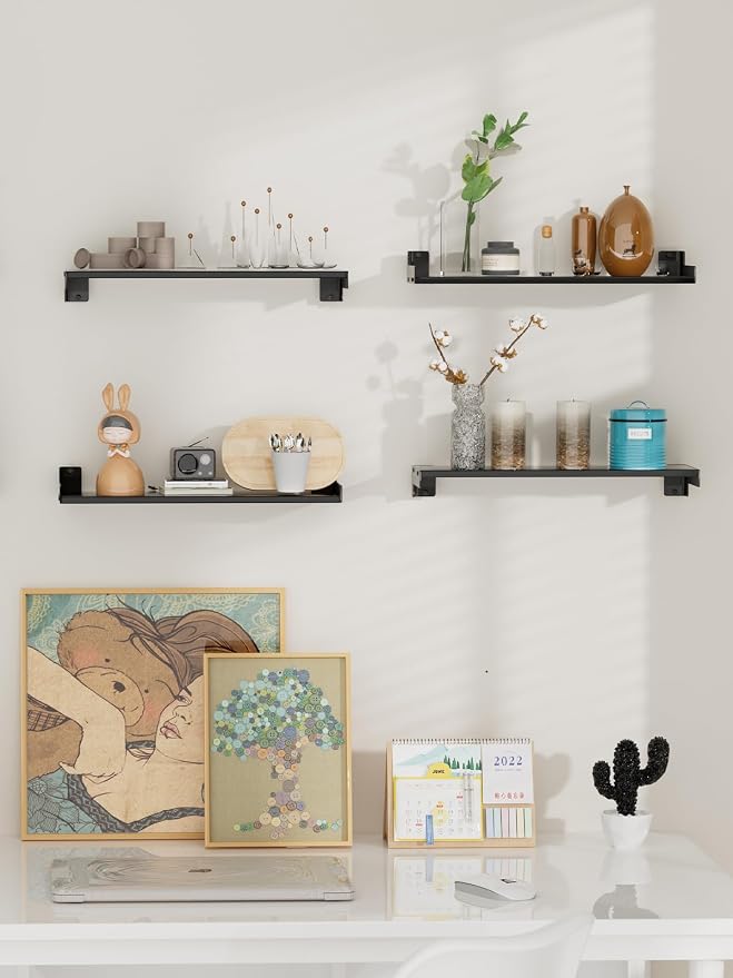 Floating Shelves for Wall, Shelves for Decor Storage Set of 6, Wall Mounted - Image 7