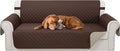 Reversible Couch Cover for 3 Cushion, Chocolate/Beige | Couch Cover for Sofa by LuxshareHome
