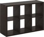 Furinno Cubicle Book Shelf, 6-Cube Bookshelf, Extra Thick Frame Horizontally & - Image 12