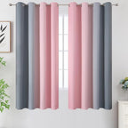 Ombre Gray and Pink Blackout Curtains - Image 2