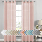 H.VERSAILTEX Linen Curtains Natural Blended Curtain Panels by HVERSAILTEX