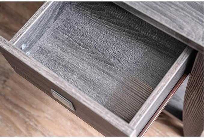 BOWERY HILL Transitional Wood Storage End Table, Solid Wood and Veneer - Image 4