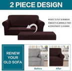 Turquoize Stretch Sofa Slipcover 2 Pieces Sofa Cover Couch Cover - Image 4