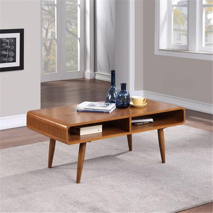Boraam Zebra Series Halmstad Coffee Table, Rich Walnut - Image 8