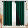 SimpleHome Dark Green 100% Blackout Curtains Room Darkening Living Room 72 | by SimpleHome
