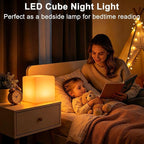 8-in LED Cube Night Light Mood Lamp, Cordless LED Light Cubes - Image 3