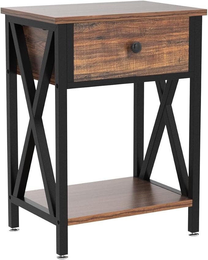VECELO Nightstands Set of 2, Modern Bedside End Tables, Night Stands - Image 5