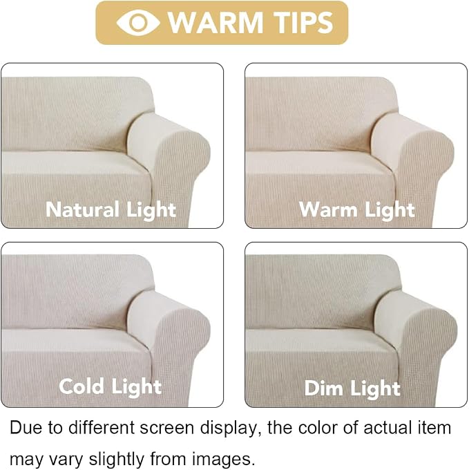 H.VERSAILTEX Stretch Loveseat Covers 1-Piece Loveseat Slipcover|Sofa Cover - Image 3
