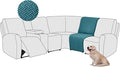 ALIECOM 100% Waterproof Recliner Sectional Couch Covers L Shape Stretch Corner by ALIECOM