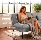 COMHOMA 72″ Futon Sofa Bed, Convertible Fabric Couch - Image 5