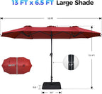 SUPERJARE 13FT Outdoor Patio Umbrella - Image 8