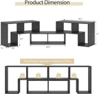 Tangkula 3 Pieces Console TV Stand, Free-Combination Entertainment Center - Image 5