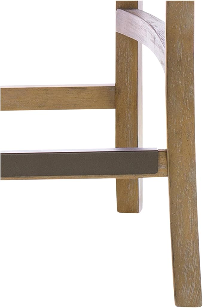 Madison Park Bar Stool with Rattan Back, Wood Counter Height Barstools - Image 10