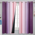 Pink and Purple Ombre Blackout Curtains by ESTELARTEXTILER