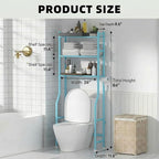 GloTika 3-Tier Over Toilet Storage - 150lb Total Capacity Metal Bathroom - Image 8