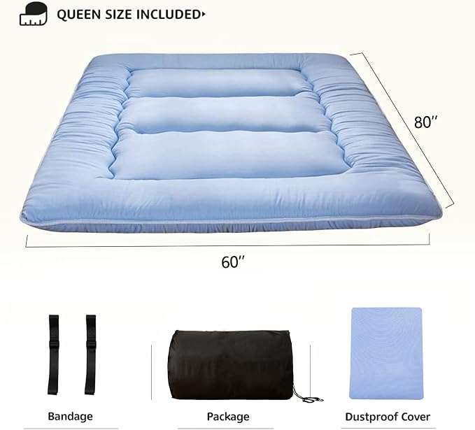 MAXYOYO Japanese Floor Mattress Futon Mattress, Thicken Sleeping Pad Foldable - Image 2