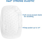 Cot Mattress Pad Protector Waterproof, Quilted Cot Size Mattress Cover 30" X - Image 3