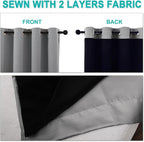 NICETOWN Silver Grey 100% Blackout Curtains - Image 5