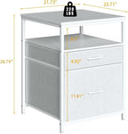 Herture Mini Fridge Stand with 3 Storage, Mini Fridge Cabinet, Beverage Fridge - Image 2