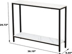 loglus Console Table for Entryway, Faux Marble MDF Sofa Table - Image 2