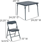 Flash Furniture Mindy Kids Navy 5 Piece Folding Table and Chair Set - Image 6