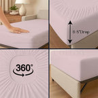 Sleeper Sofa Bed Sheet, 100% Cotton 400 Thread Count, 4 Piece Set, Deep Pocket - Image 9