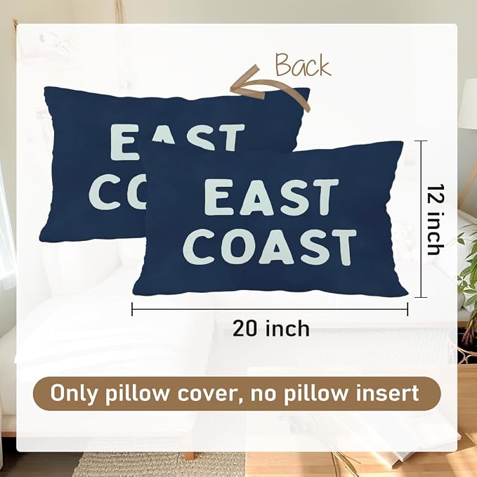 Coastal Throw Pillow Cover 12x20, Trendy Retro Dorm - Image 7