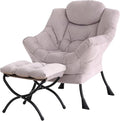 Tiita Modern Lazy Chair with Ottoman, Large Accent Armchair, Leisure Sofa by TiitaHome