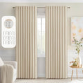 MIULEE Cream Beige Back Tab Blackout Curtains 52x90 Inch Long 2 Panels Set | by MIULEE